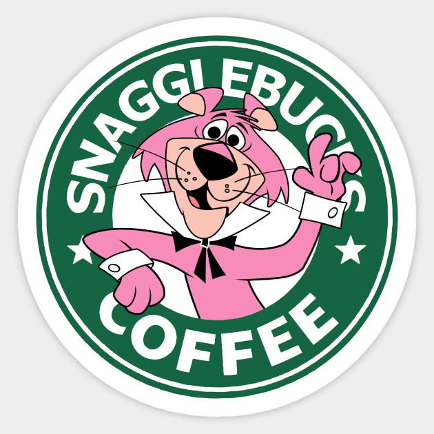 Snagglepuss - Snagglebucks Coffee Sticker by LuisP96